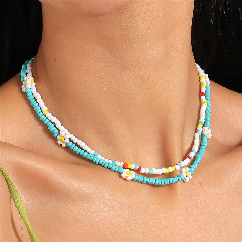 Kids Ethnic Fashion - Aihua Bohemia Colorful Seed Bead Flowers