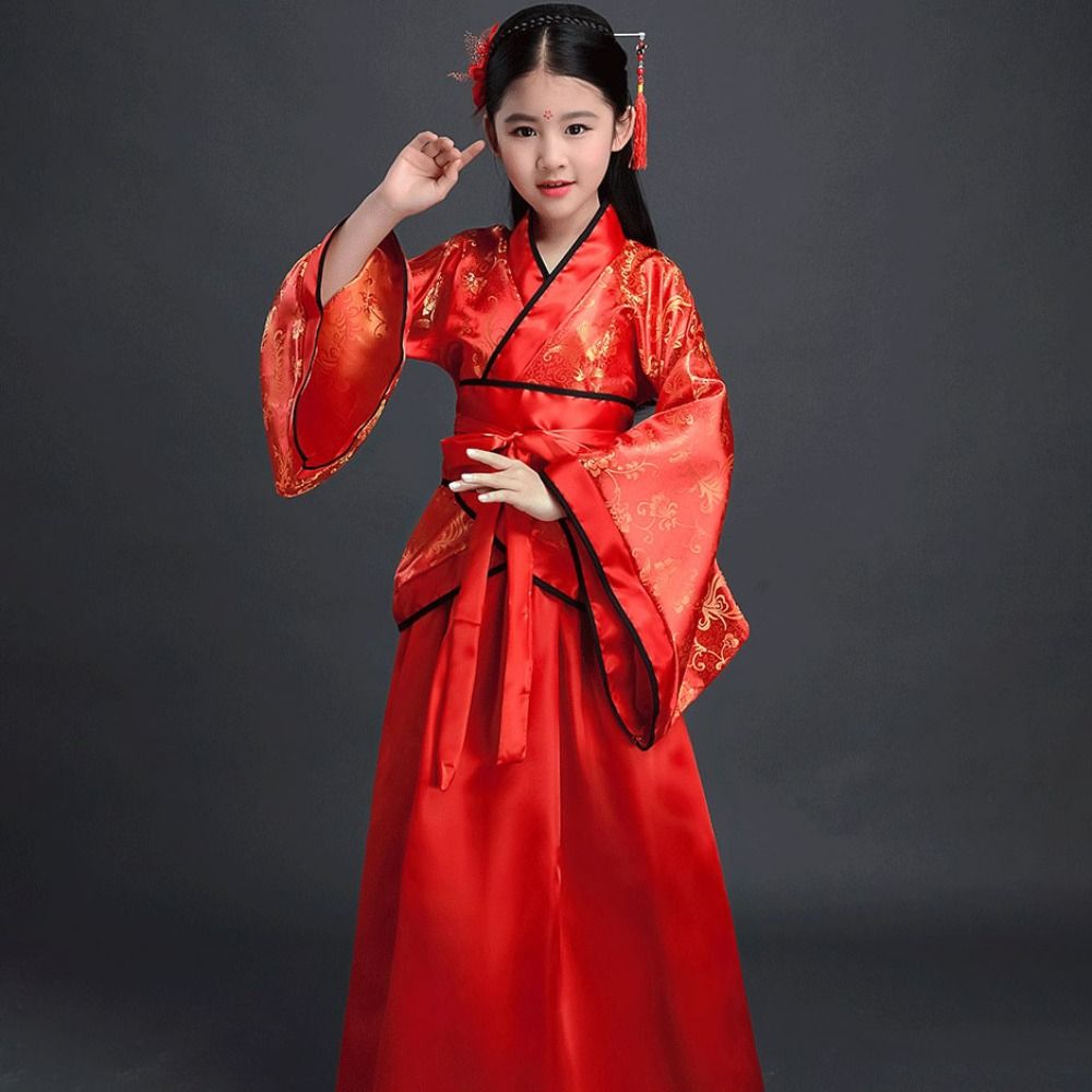 Kids Ethnic Fashion - Fashion Ethnic Children's Ancient Costumes Printed