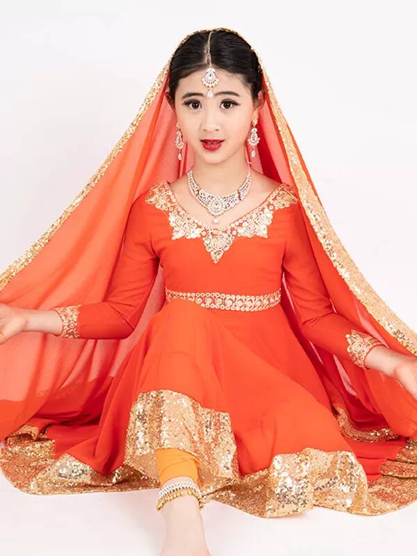 Ethnic Style Dresses - Yiman Exotic Indian Dance Costume, Ethnic