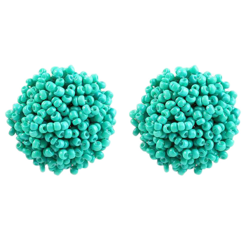 Ethnic Fashion Wear For Women - Multicolor Resin Beaded Earrings Bohemian Geometric