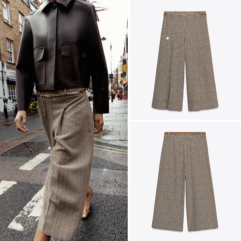 Ethnic Clothing & Online Fashion Store Khaadi Uk - High Waist Loose Plaid Long Casual