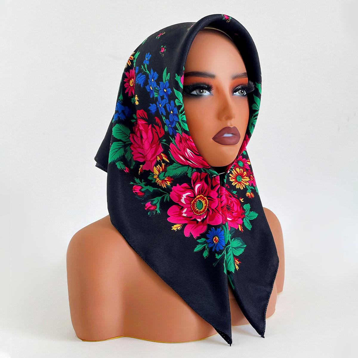 Ethnic Fashion Women - 70*70cm Russian Square Scarf Luxury Floral