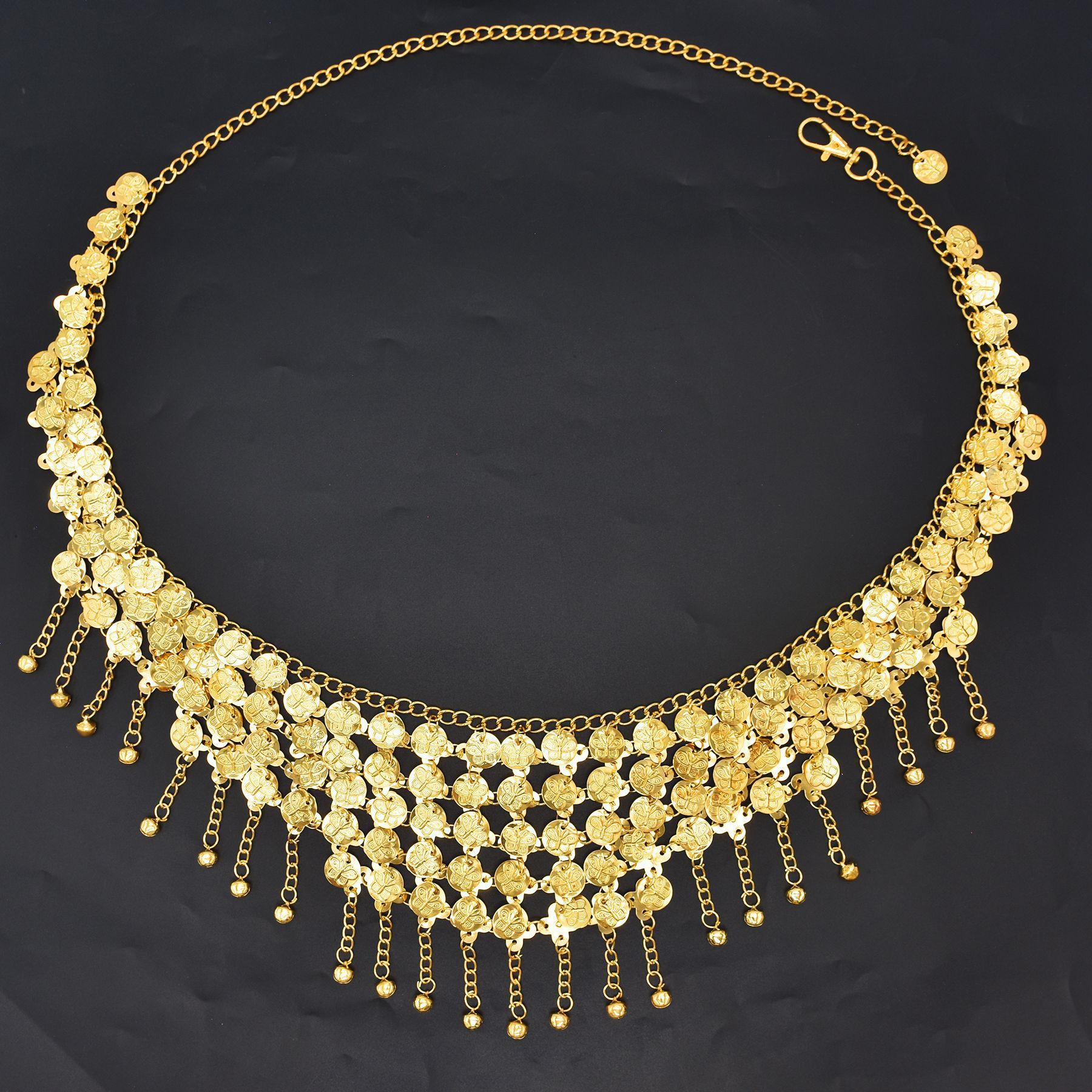 Ethnic Fashion Co In - Fashion Alloy Coins Tassel Waist Chain