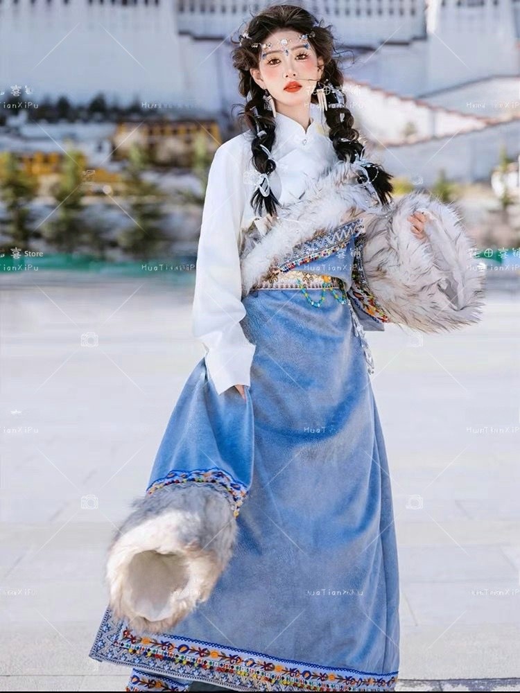 Ethnic Clothing & Online Fashion Store Khaadi Uk - Tibetan Ethnic Women's Robe Fashionable Travel