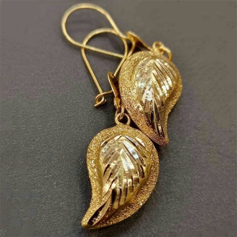 Ethnic Fashion Wear For Women - Ethnic Gold Color Dangle Women's Earrings
