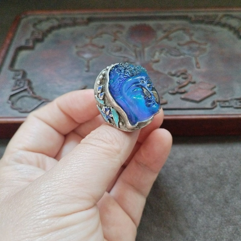Ethnic Fashion Imports - Vintage Import Buddha Head Ring With