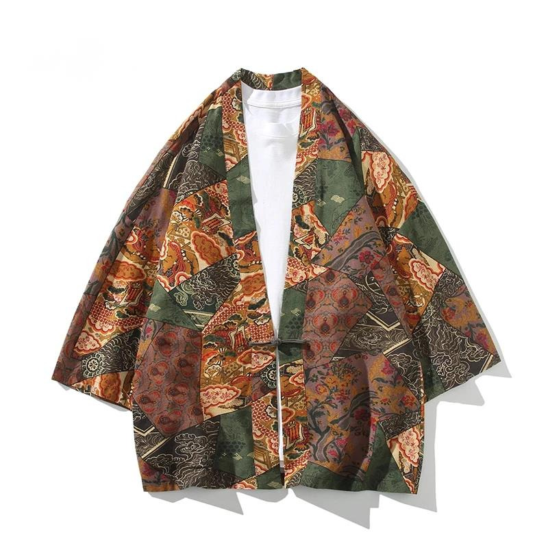 The Ethnic Fashion - Ethnic Style Print Yukata Men Women