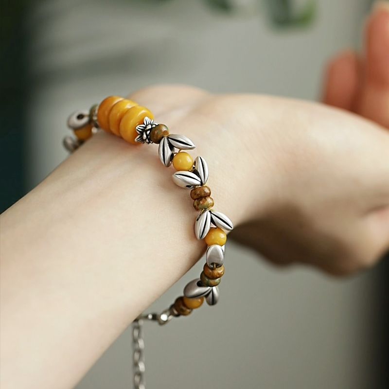 Yellow Disc Round Bead Spacer  - Ethnic Wear Fashion Designer 评论和价格