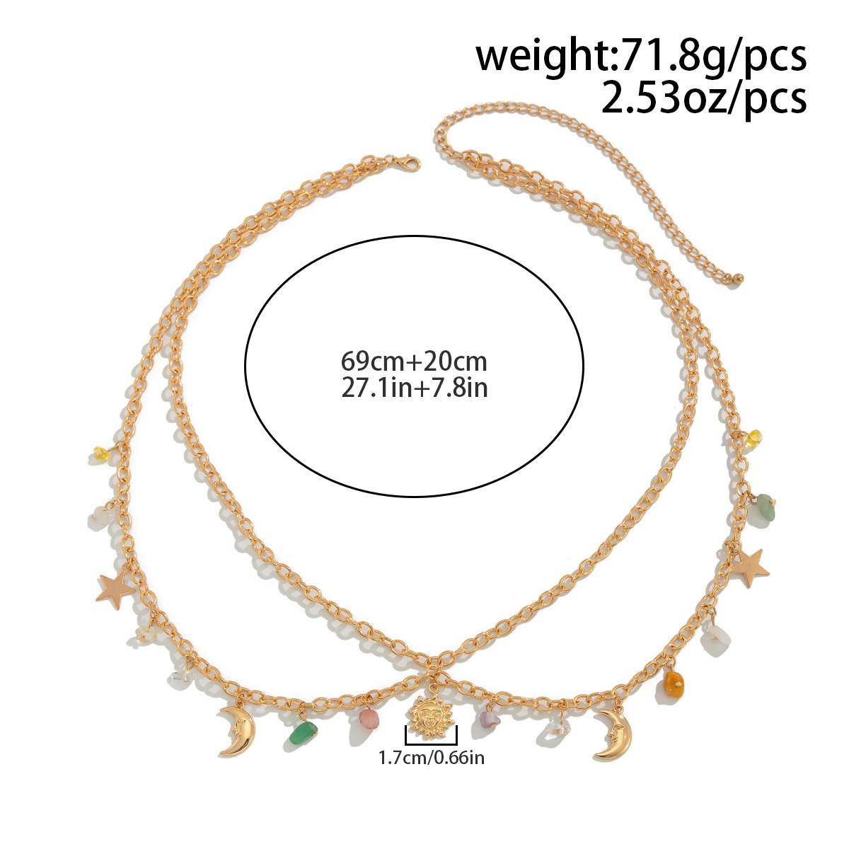 Boho Star Moon Sun Pendant Wai - Ethnic Fashion Girls 评论和价格