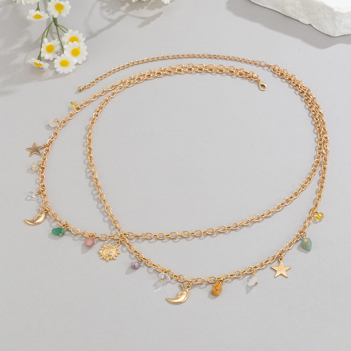 Boho Star Moon Sun Pendant Wai - Ethnic Fashion Girls 评论和价格