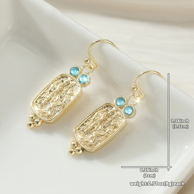 Vintage Inlaid Sea Blue CZ Dan - Ethnic Fashion Wear For Women 评论和价格
