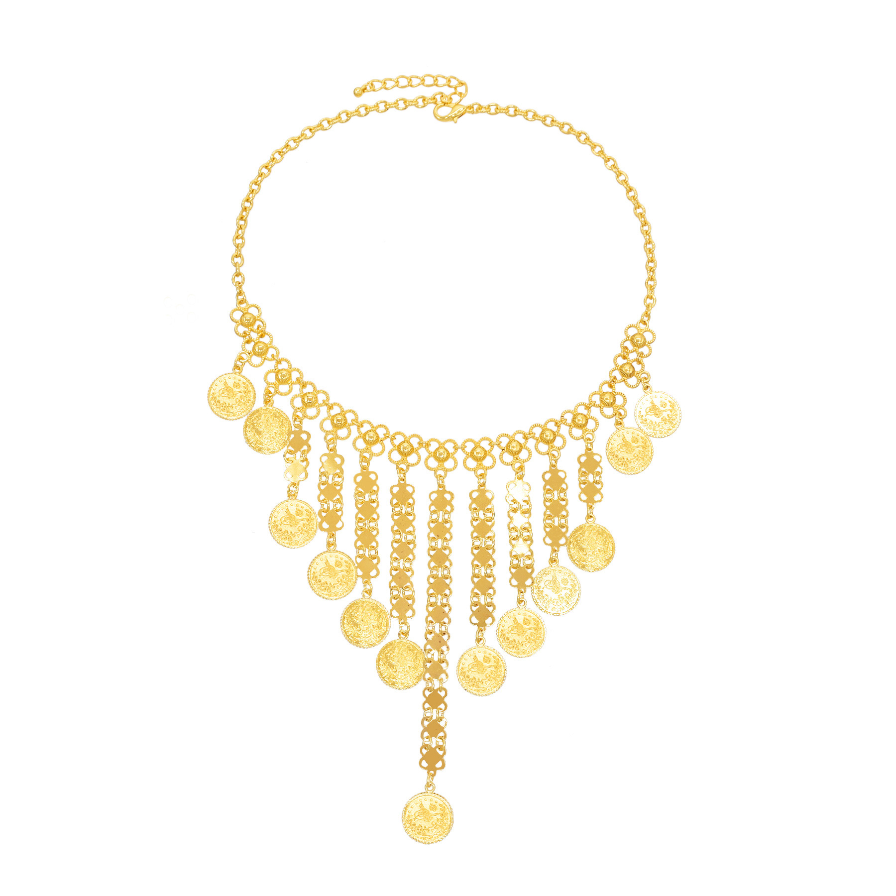 Gold Color Coins Long Chains T - Ethnic Fashion Co In 评论和价格