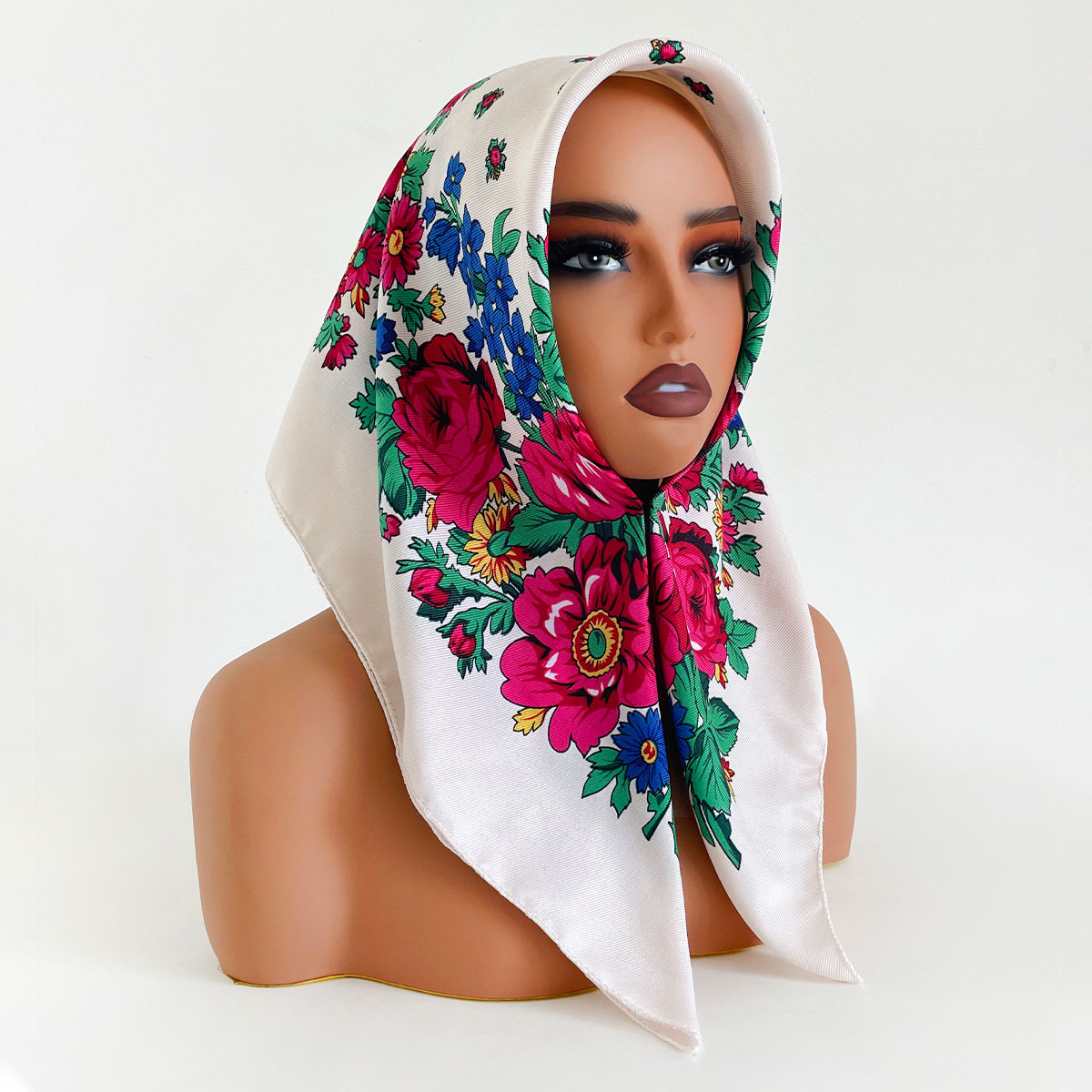 70*70cm Russian Square Scarf L - Ethnic Fashion Women 评论和价格