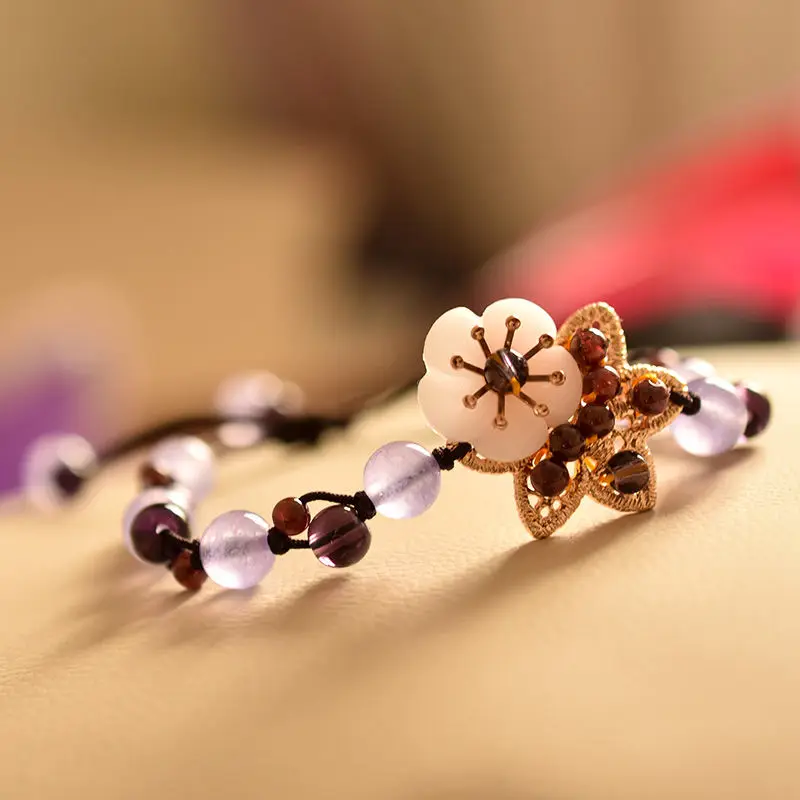 Chinese Crystal Mori Bracelet  - Ethnic Fashion Girls 评论和价格