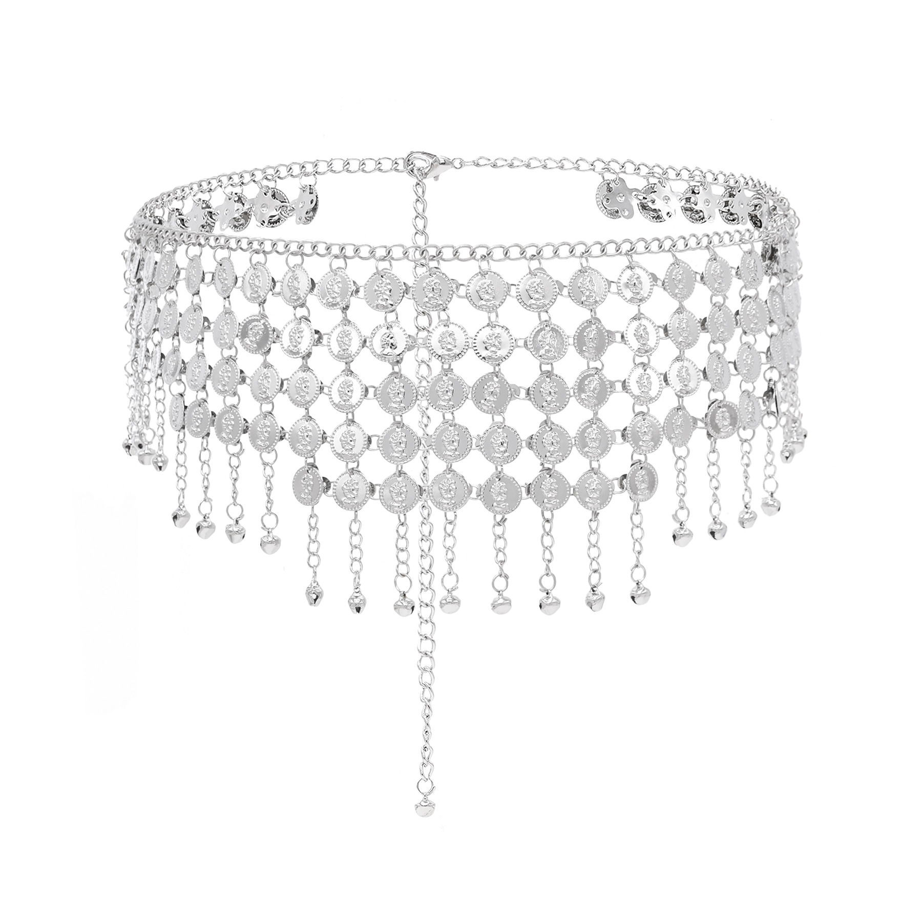 Fashion Alloy Coins Tassel Wai - Ethnic Fashion Co In 评论和价格