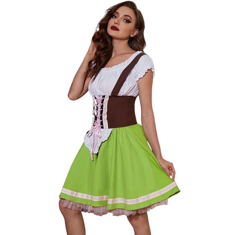 New Green National Style Beer  - Ethnic Style Dresses 评论和价格