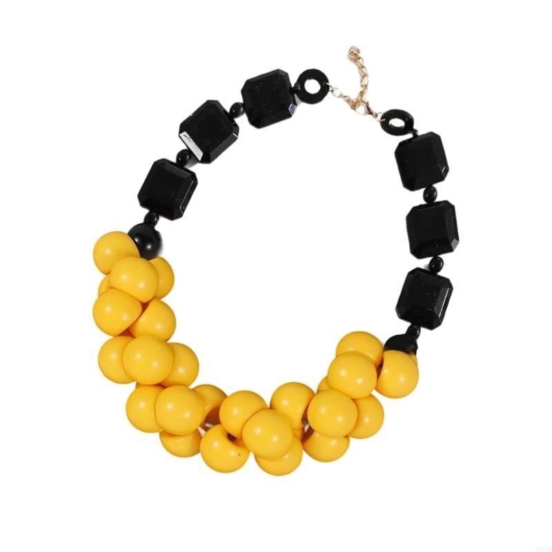 Layer Resin Beads Necklace Ha - Ethnic Wear Fashion Designer 评论和价格