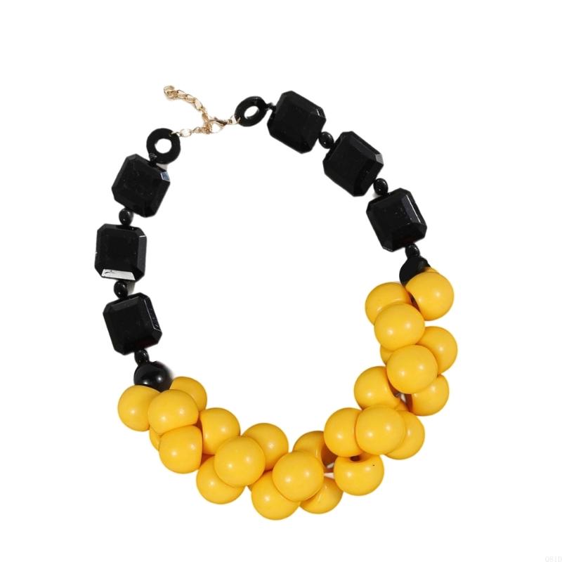  Layer Resin Beads Necklace Ha - Ethnic Wear Fashion Designer 评论和价格