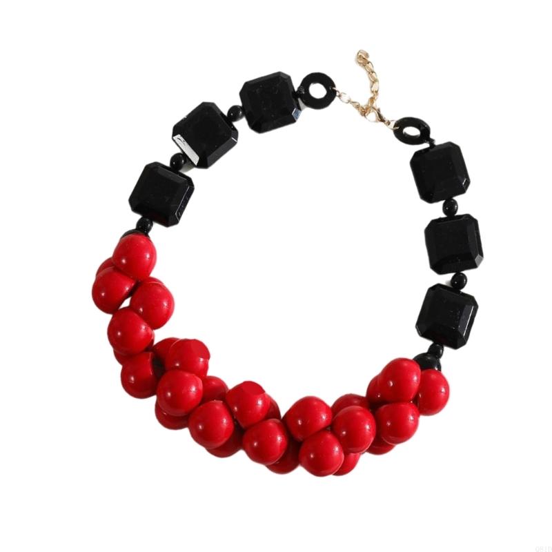  Layer Resin Beads Necklace Ha - Ethnic Wear Fashion Designer 评论和价格