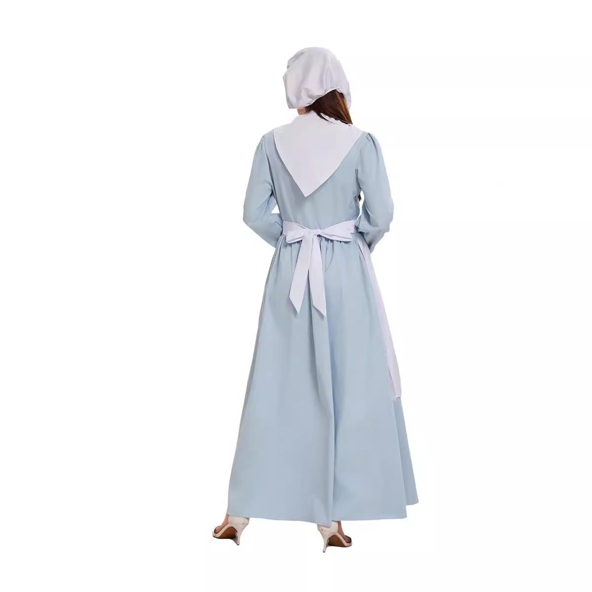 Blue Halloween COS Dress with  - Ethnic Style Dresses 评论和价格
