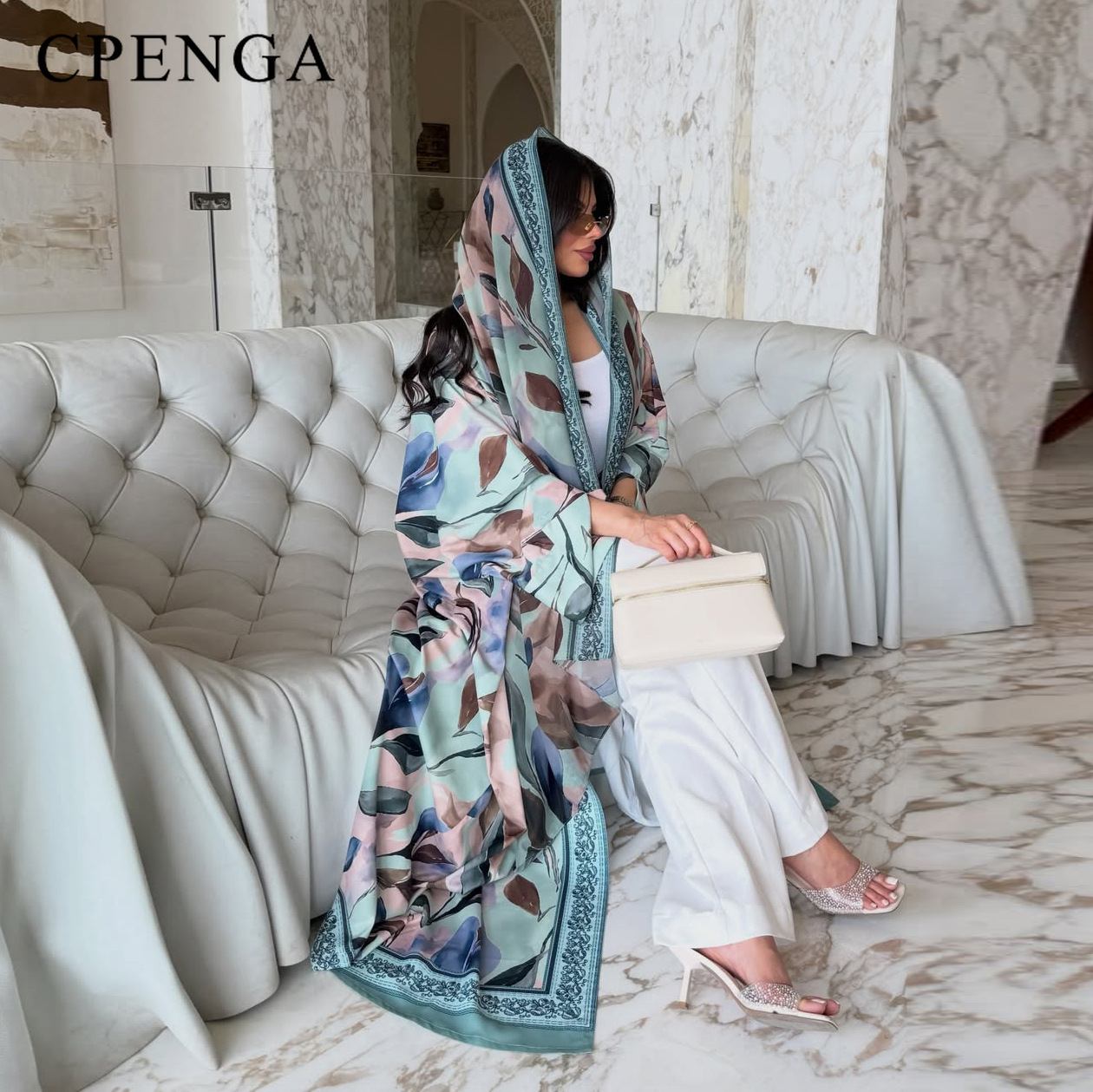 Luxury Dubai Abaya Floral Prin - Abaya Modest Wear 评论和价格