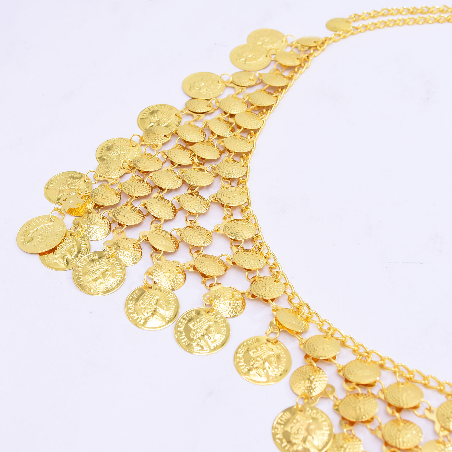 Trendy Luxury Gold Coin Pendan - Ethnic Fashion Co In 评论和价格