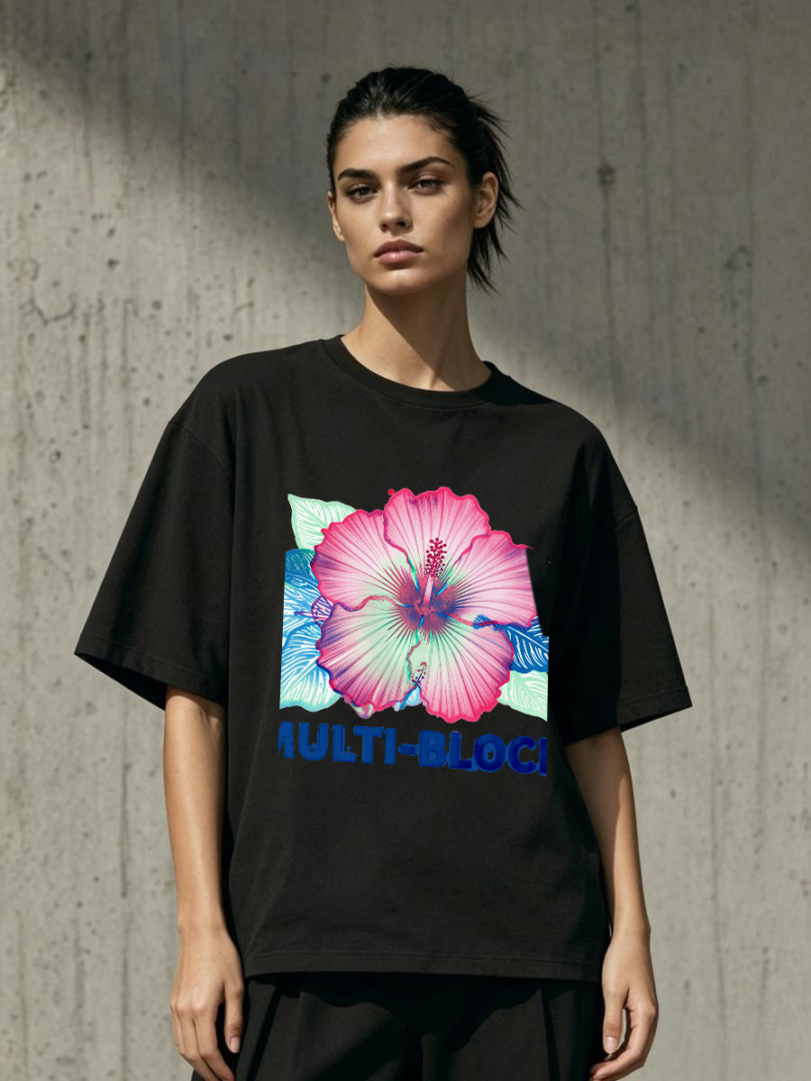 T Shirts Woman Block Print Han - Ethnic Wear Fashion Designer 评论和价格