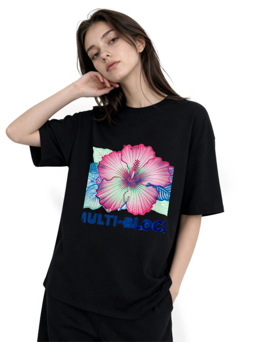 T Shirts Woman Block Print Han - Ethnic Wear Fashion Designer 评论和价格