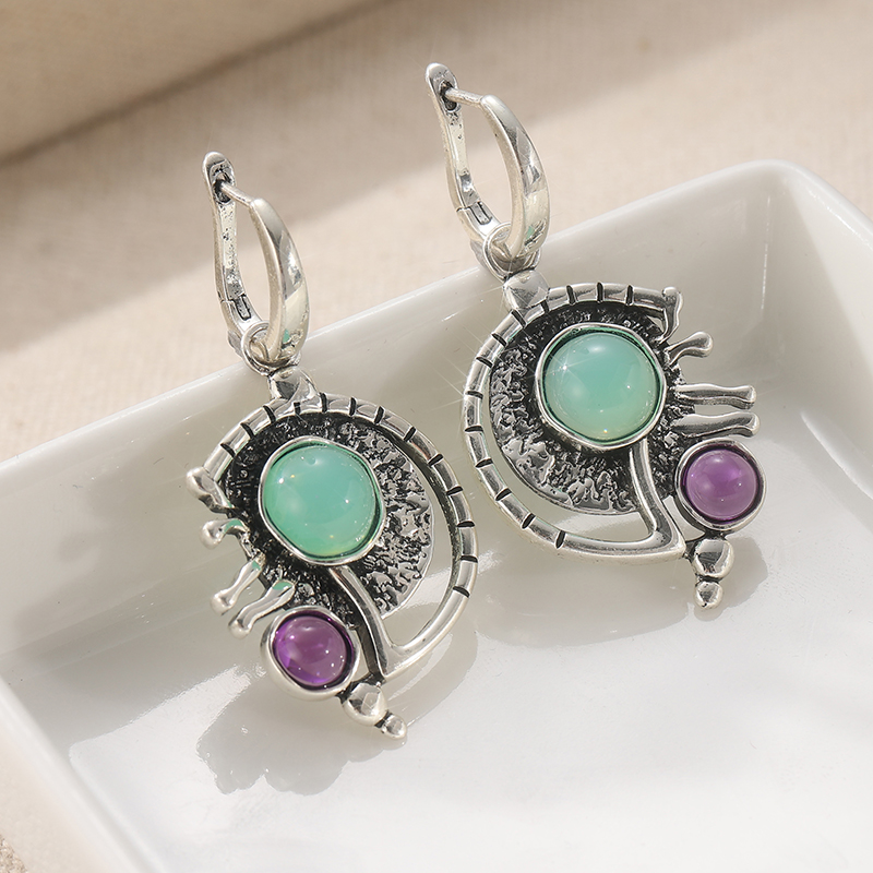 Ethnic Silver Color Inlaid Gre - Ethnic Fashion Wear For Women 评论和价格