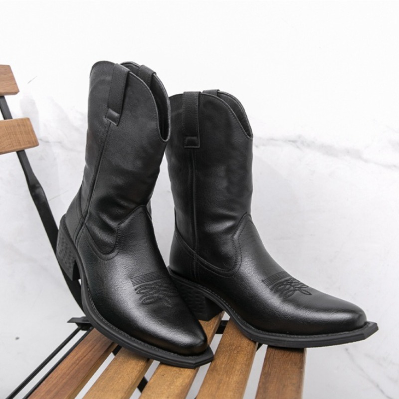 Men Boots Classic Embroidery W - The Ethnic Fashion 评论和价格
