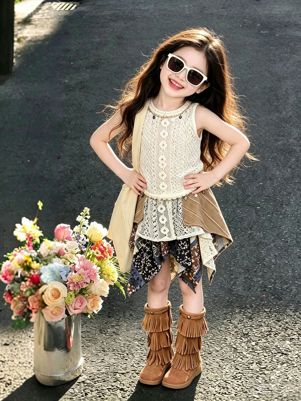 Girls Summer Outfit 2026 New E - Kids Ethnic Fashion 评论和价格