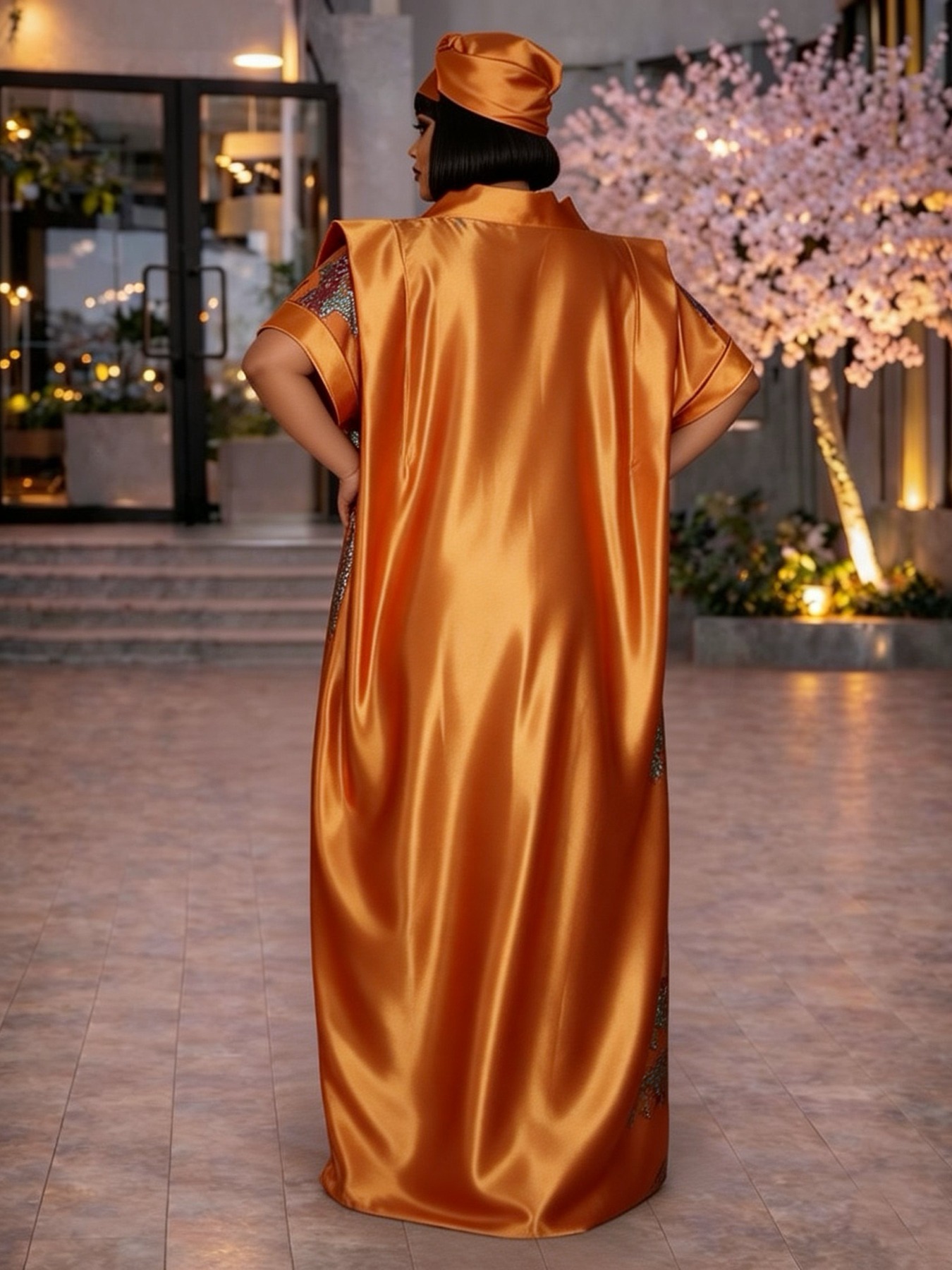 Luxury Jacquard Satin Abaya Dr - Abaya Modest Wear 评论和价格