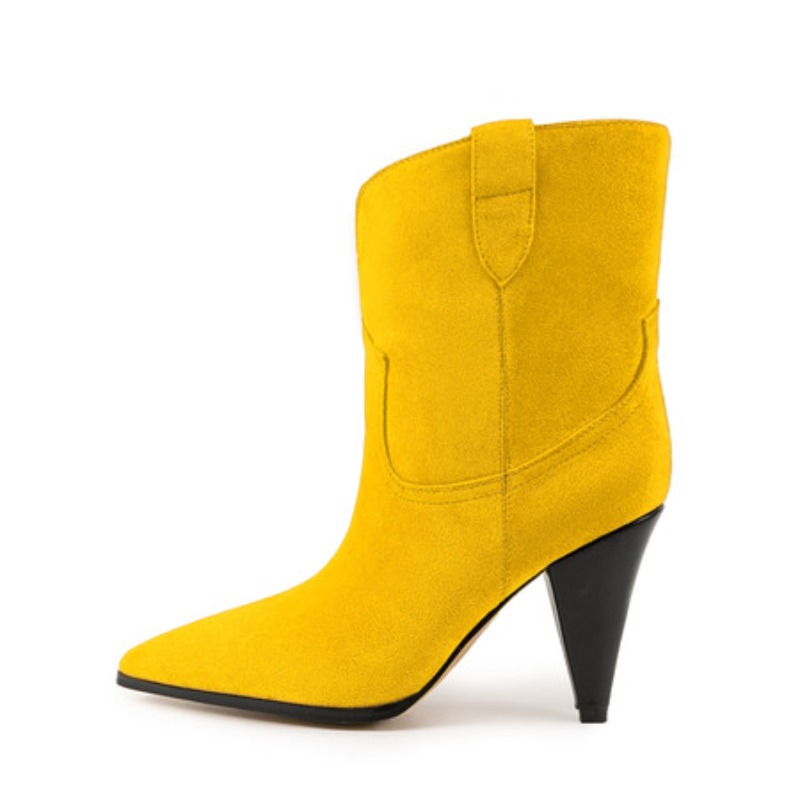 Bicolor Spike Heels Pull On Fa - The Ethnic Fashion 评论和价格