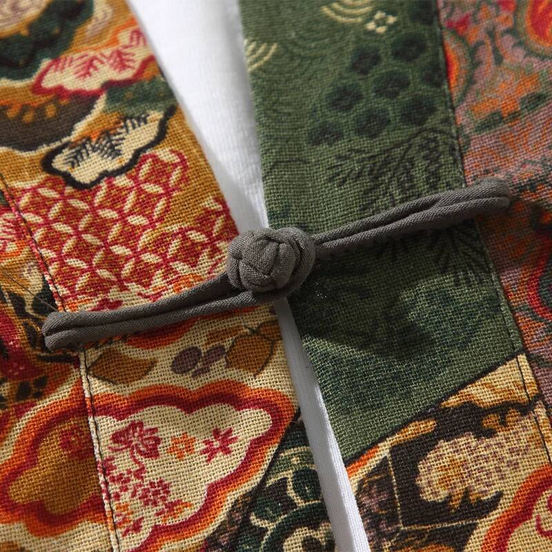 Ethnic Style Print Yukata Men  - The Ethnic Fashion 评论和价格
